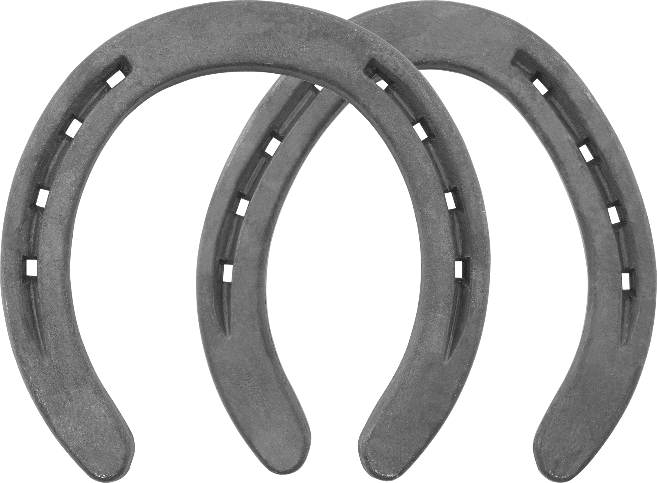 St. Croix Surefit horseshoes, front and hind, bottom view