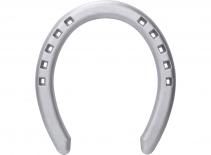 St. Croix Halfround Aluminium horseshoe, front, bottom side view