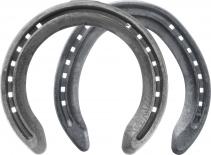 St. Croix Concorde Extra Steel horseshoes, front and hind, bottom side view