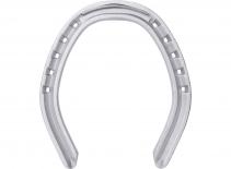 St. Croix Fullered Aluminium horseshoe, bottom side view