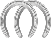 St. Croix XLT horseshoes, front and hind, bottom view