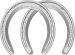 St. Croix QuarterHorse horseshoes, front and hind, bottom view