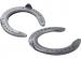 St. Croix Concorde Equi-Librium horseshoes, front toe clip and side clips, hoof side view