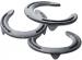 St. Croix Concorde Equi-Librium horseshoes, front toe clip and side clips, details