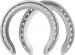 St. Croix Concorde Aluminum Turf Plate horseshoes, front and hind, bottom side view