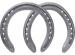 St. Croix Concorde Steel horseshoes, front and hind, bottom side view