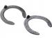 St. Croix Concorde Extra Steel horseshoes, front and hind, hoof side view