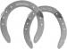 St.Croix Eventer Aluminum horseshoes, front and hind, hoof side view 