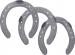 St. Croix Eventer Plus Steel horseshoes, front toe clip and side clips, hind side clips, hoof side view