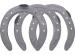 St. Croix Forge Eventer Steel horseshoes, hoof side view