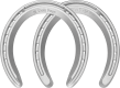 St. Croix Regular Toe horseshoes, front and hind, bottom view